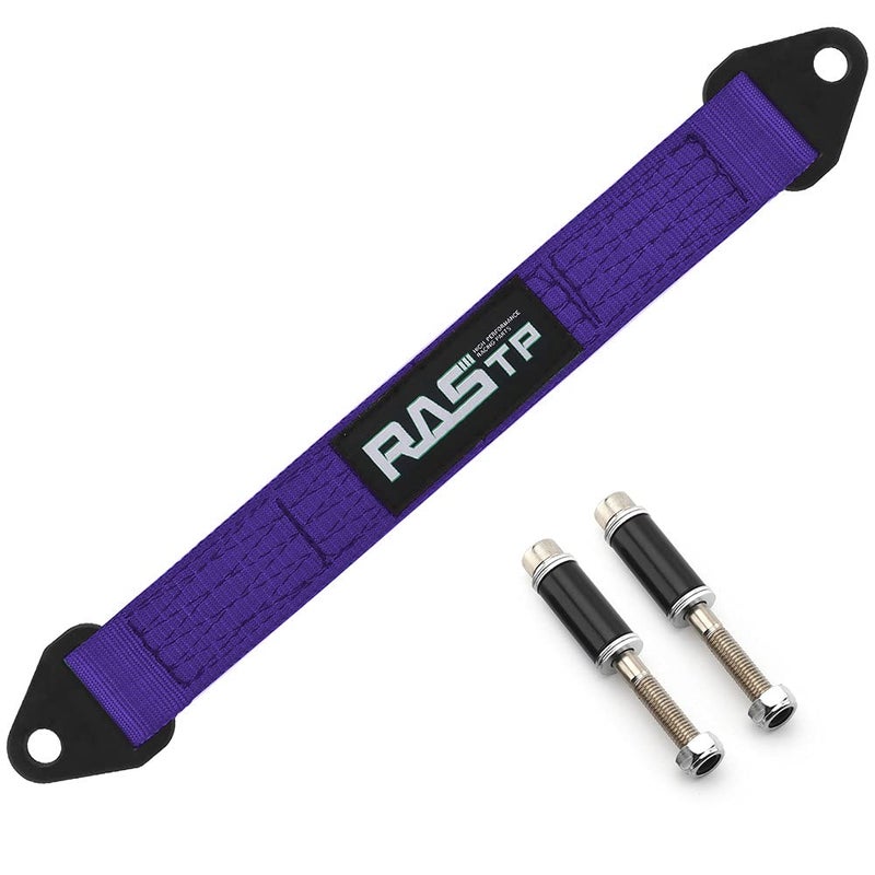 RASTP Limit Strap, Premium Quad Wrap Limit Strap Car Hauler Axle Straps Truck Wrecker Wheel Tie Down Strap with 10,000 Lb Webbing Strength (16 Inch, Purple) - Image 1